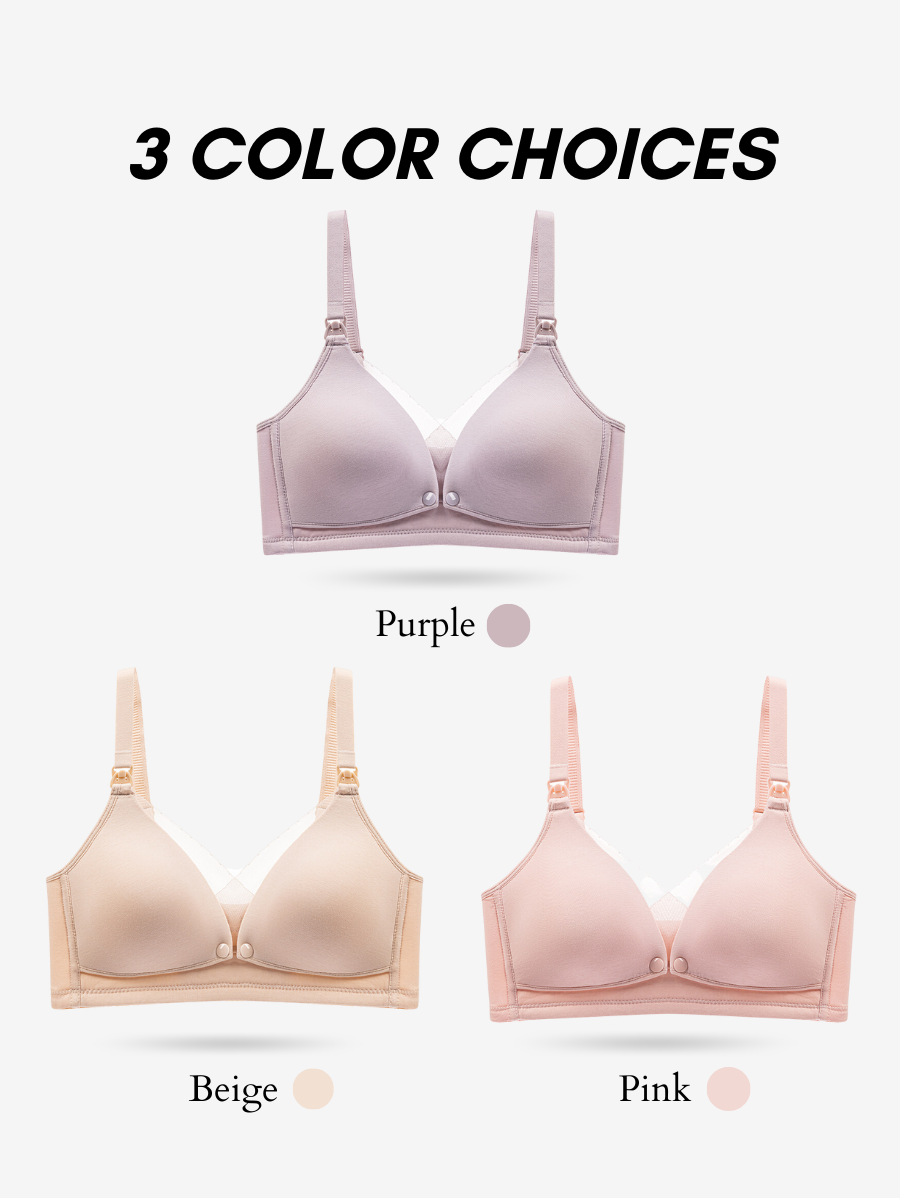 2-Way Cotton Lace Nursing Bra