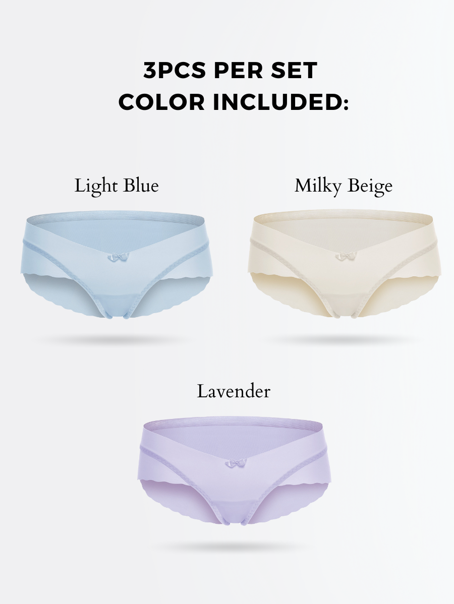 Seamless V-Shaped Maternity Low Waist Brief (3 PCS)