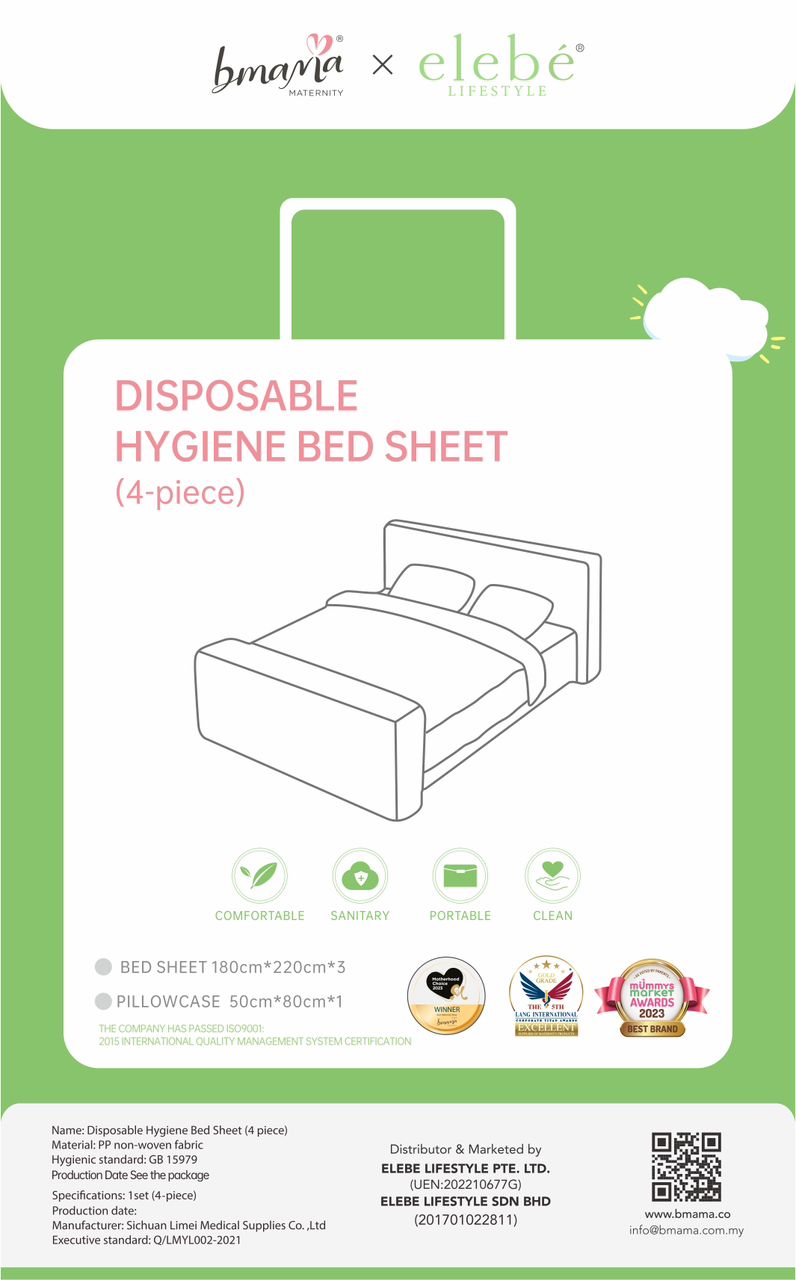 Hygiene Disposable Bed Sheet with Pillowcase