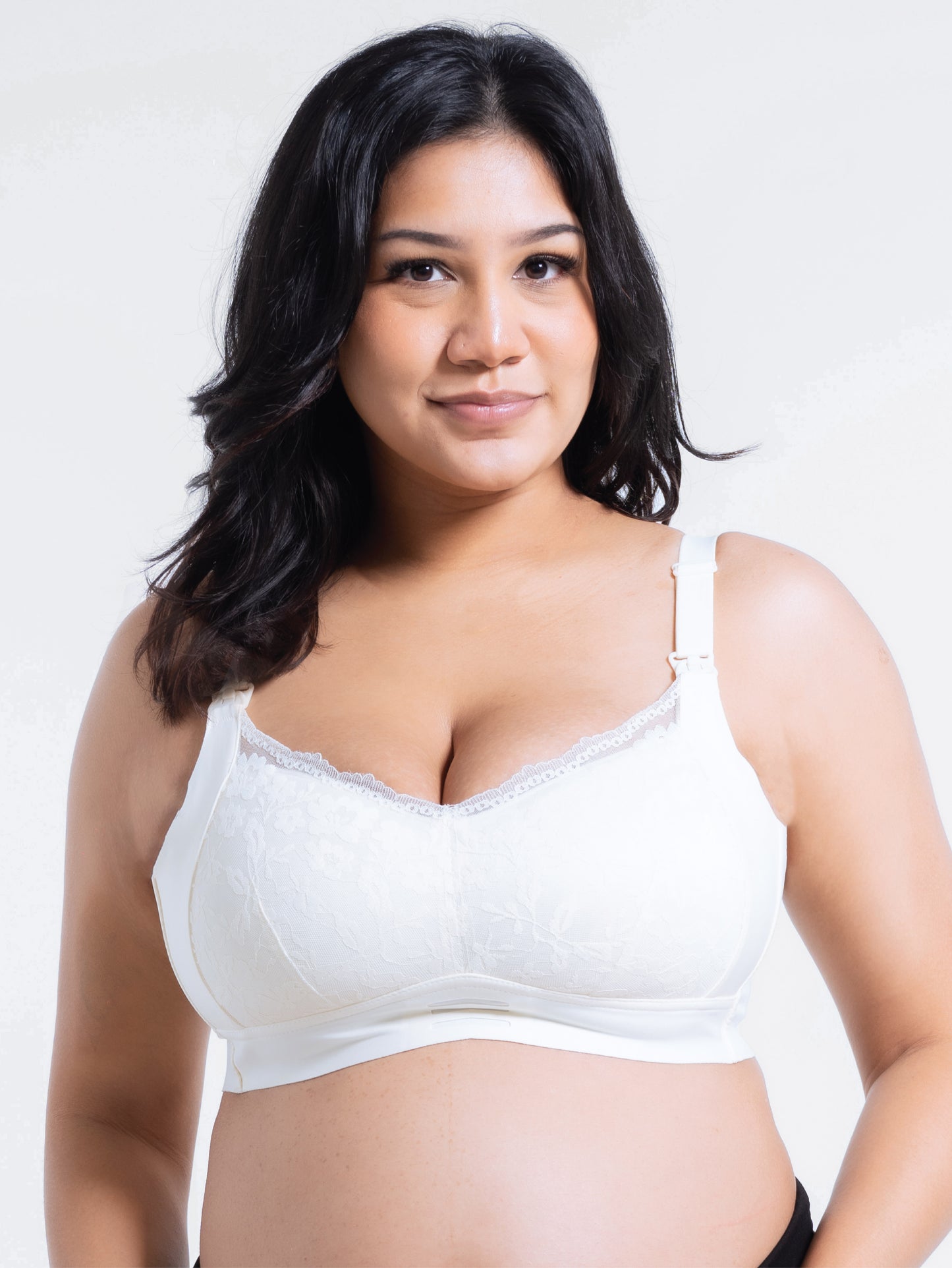 Premium Green Tea Extract Antibacterial Lace Top Open Nursing Bra