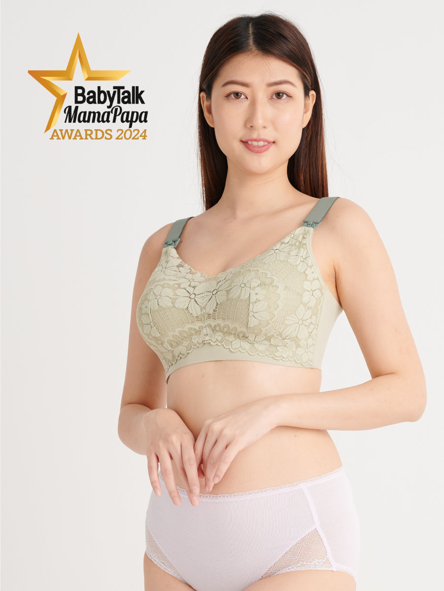 Bmama Plus Size Lace Wireless Nursing Bra