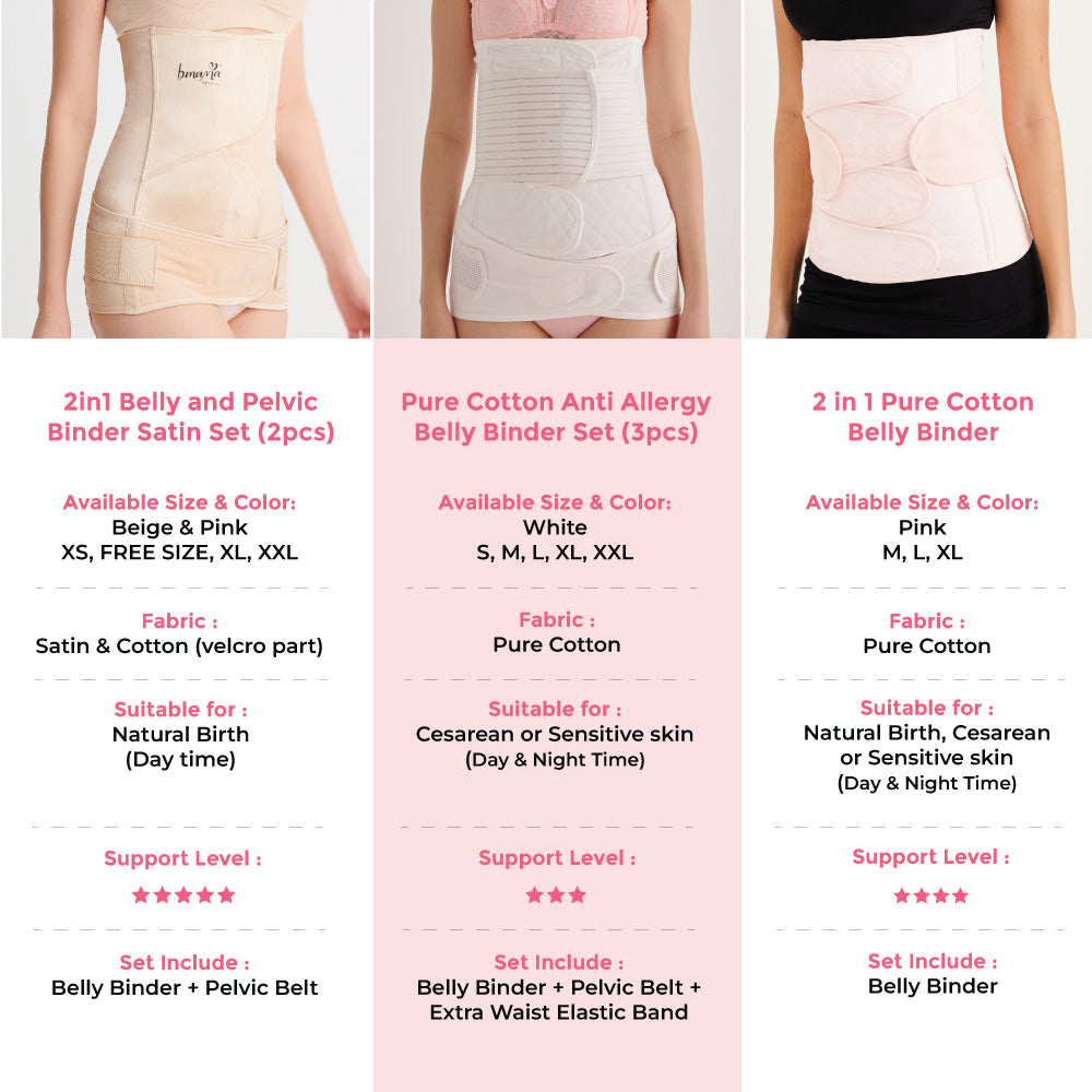 Bmama 2-in-1 Pure Cotton Postpartum Belly Binder (Ala Carte)