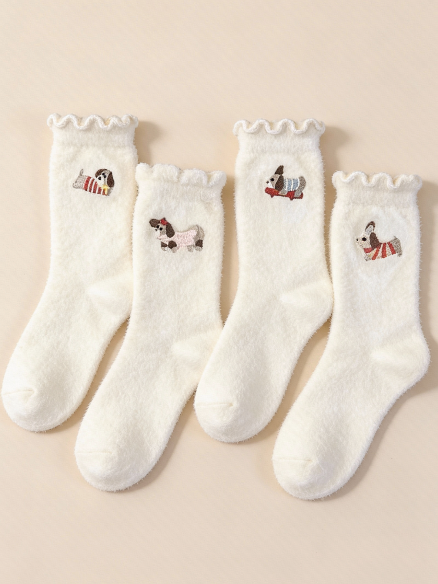 Maternity Confinement Warm Socks β Puppy Printed (1 pair)