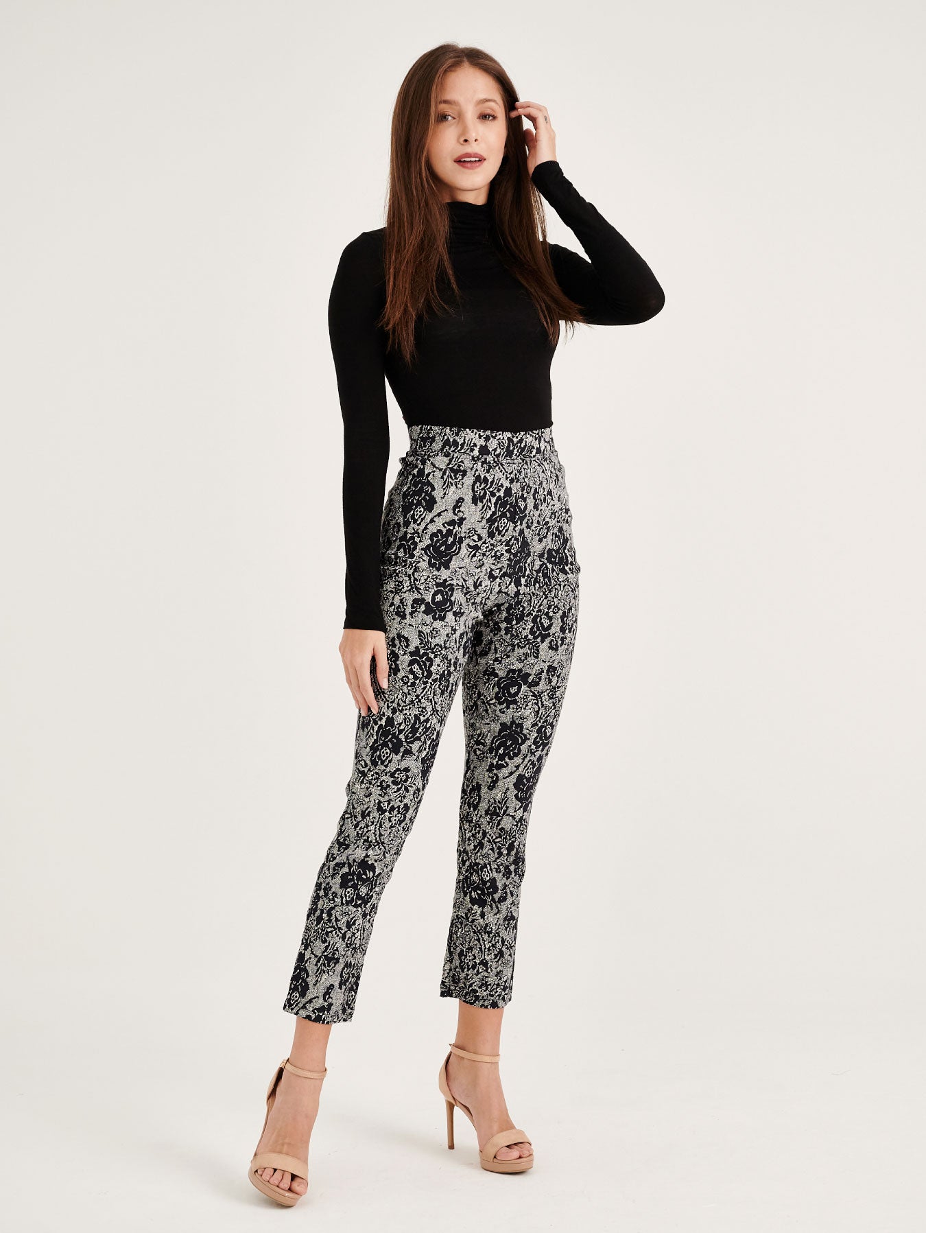 Floral Support Outer Tightening Cross Belt Pelvis Pants