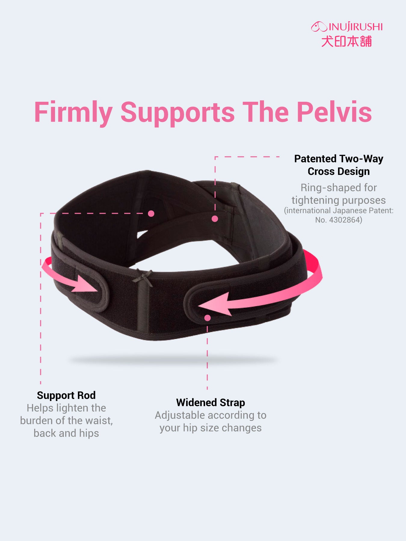 Inujirushi Maternity Pelvic Care Belt (Suitable for Prenatal & Postpartum)