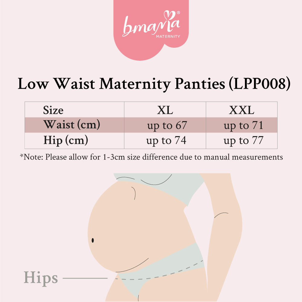 V-Cross Low Waist Cotton Maternity Panties (3pcs Set)