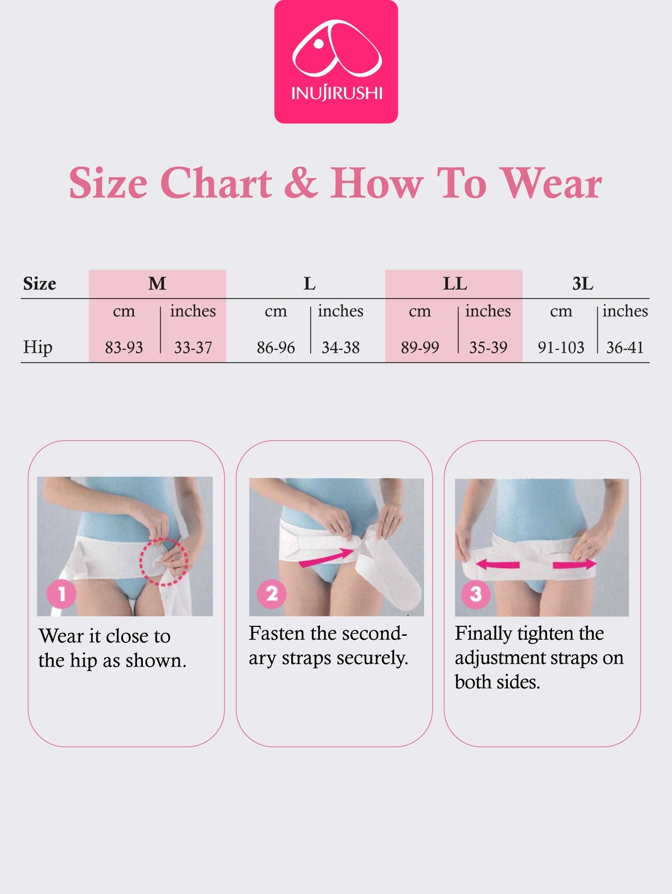 INUJIRUSHI Postpartum Pelvic Adjustment Band (Japan Made)