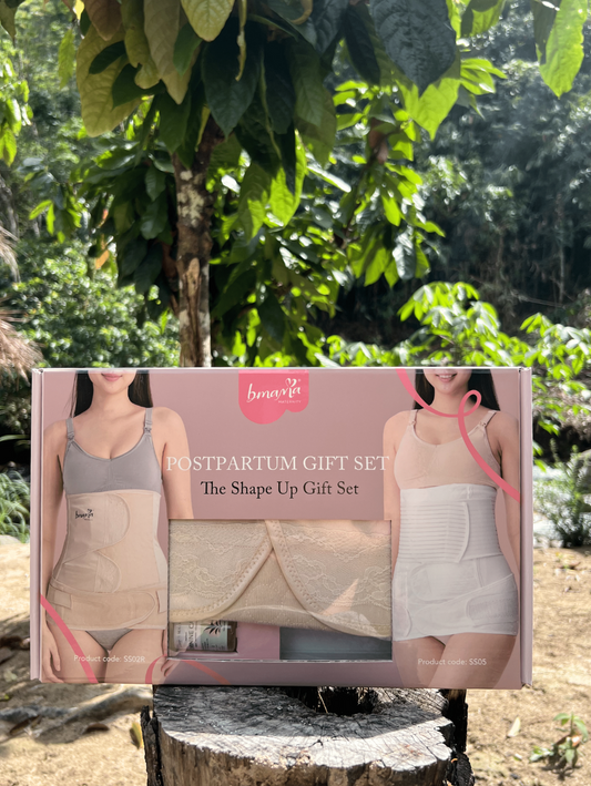 2in1 Belly and Pelvic Binder Satin Recovery Gift Set