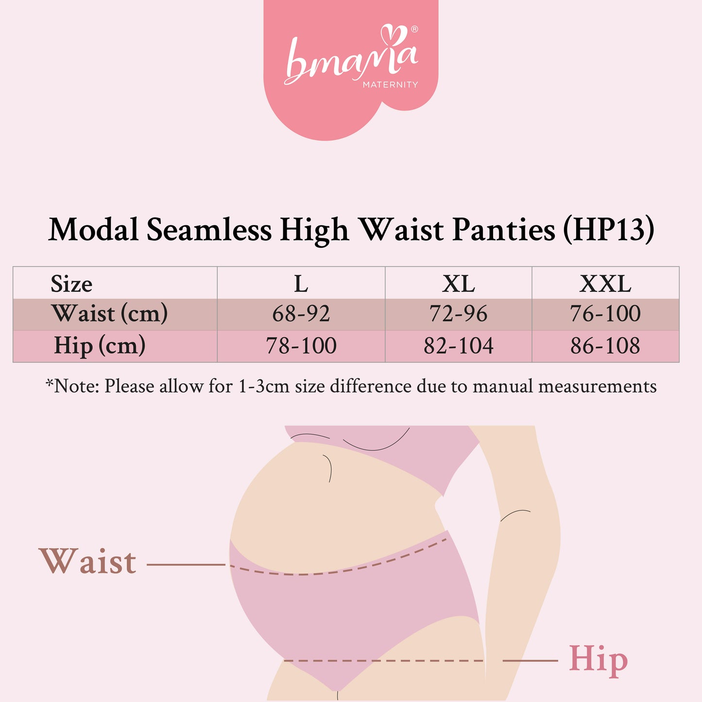 Modal Seamless High Waist Panties Set