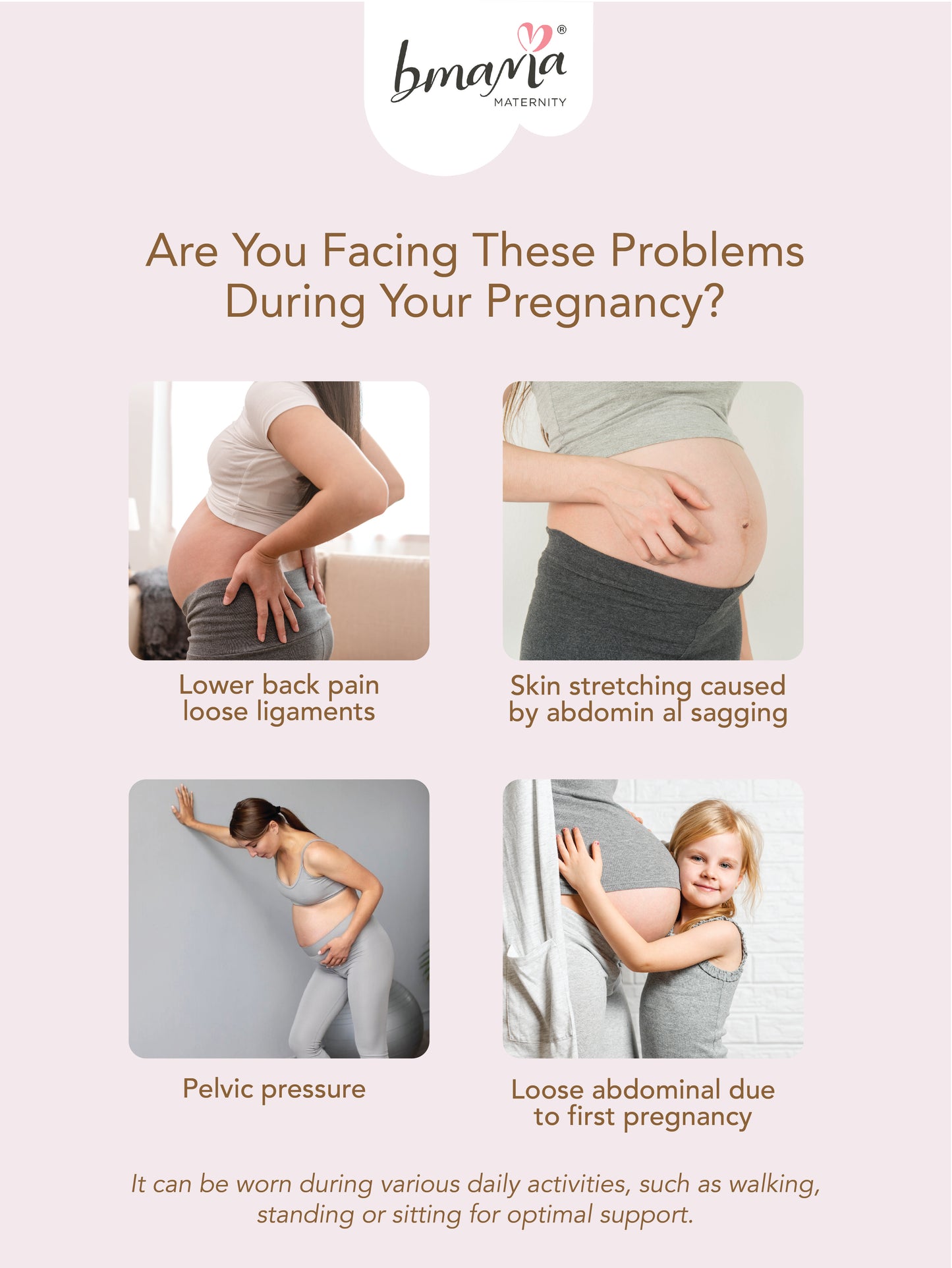 Bmama Premium Maternity Support Belt Beige