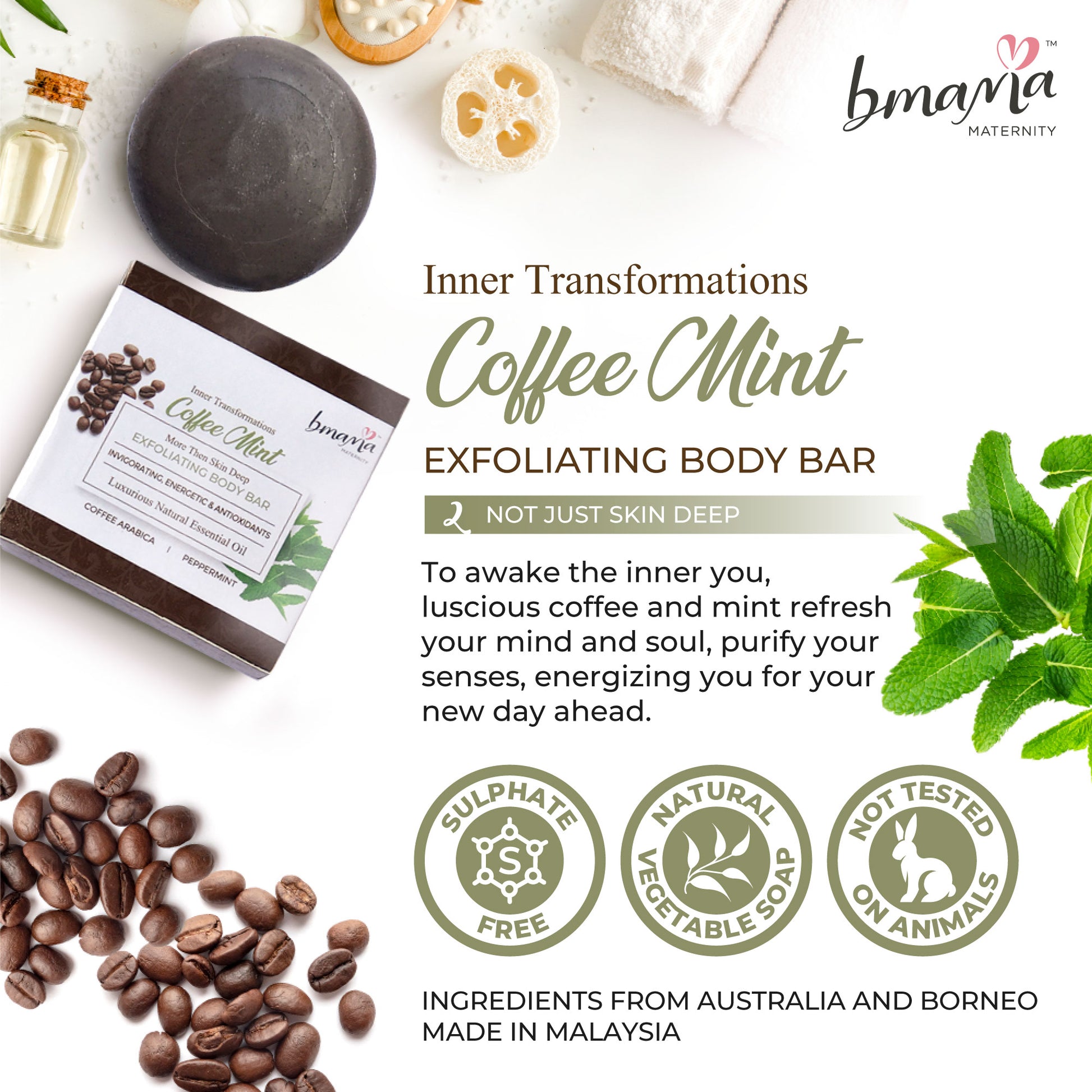 Bmama Coffee Mint Body Bar