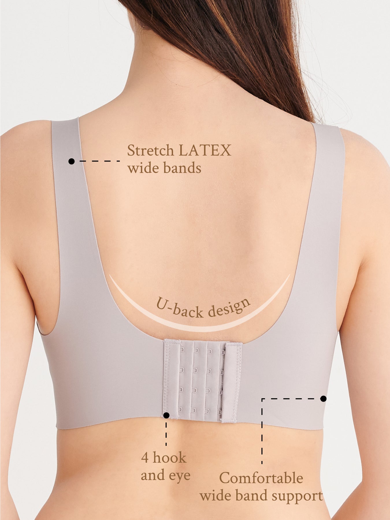 Comfortable nursing bra with latex material