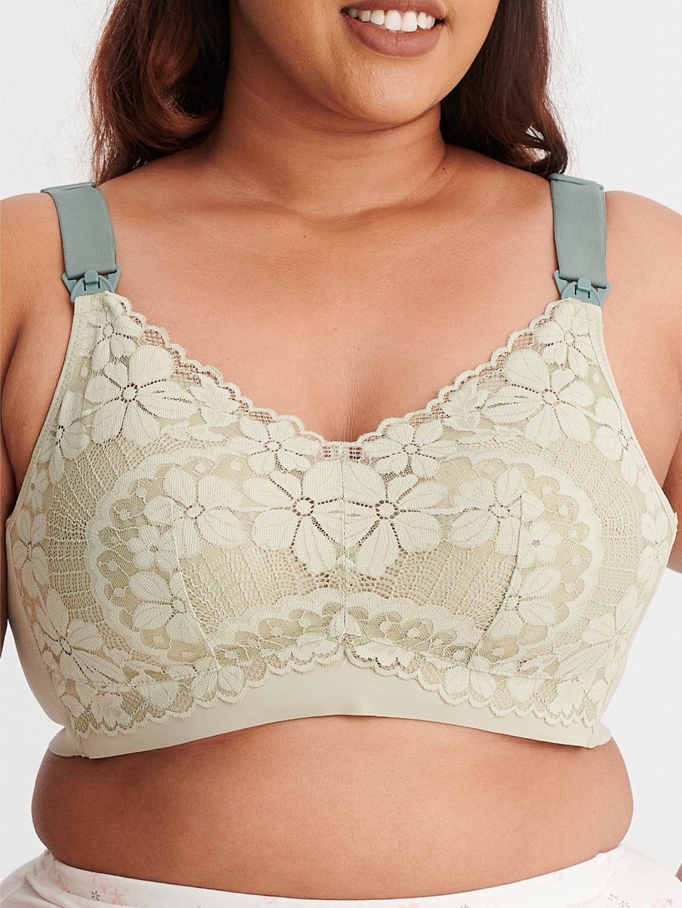 Wireless nursing bra for fuller figures