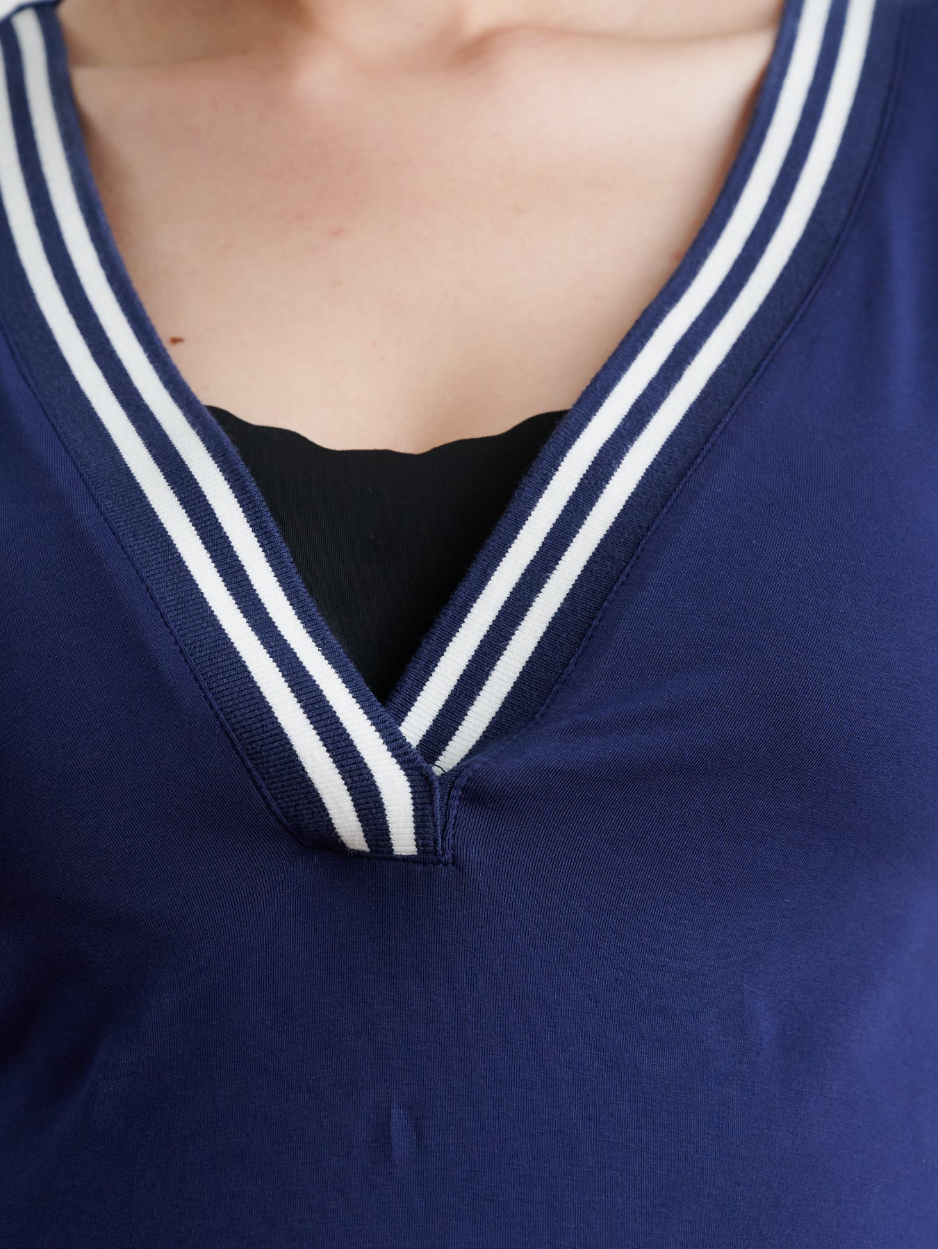 Nursing-friendly striped dress