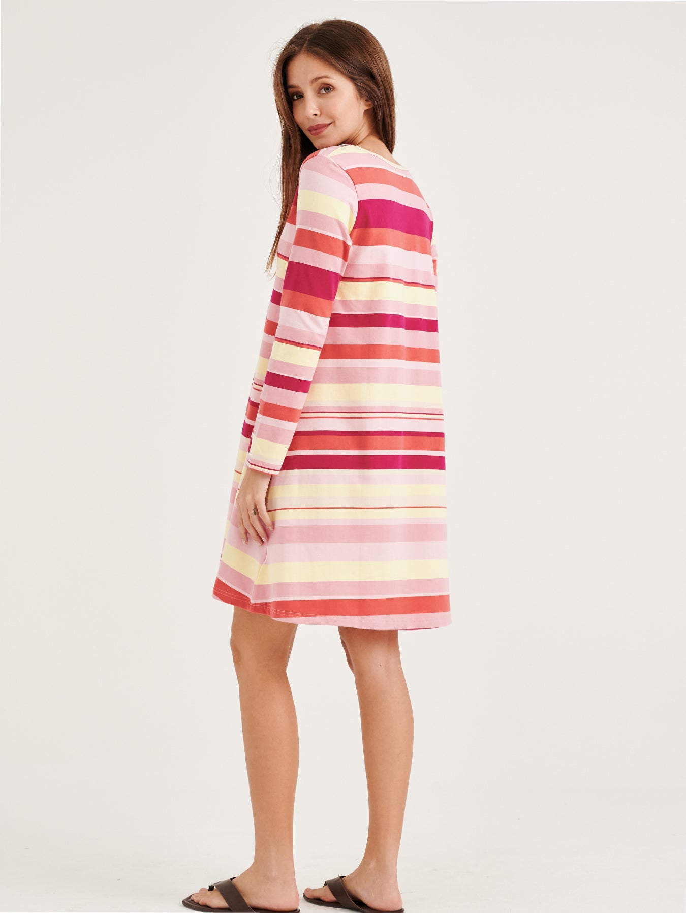 Gianni Nursing Mini Dress in Stripes