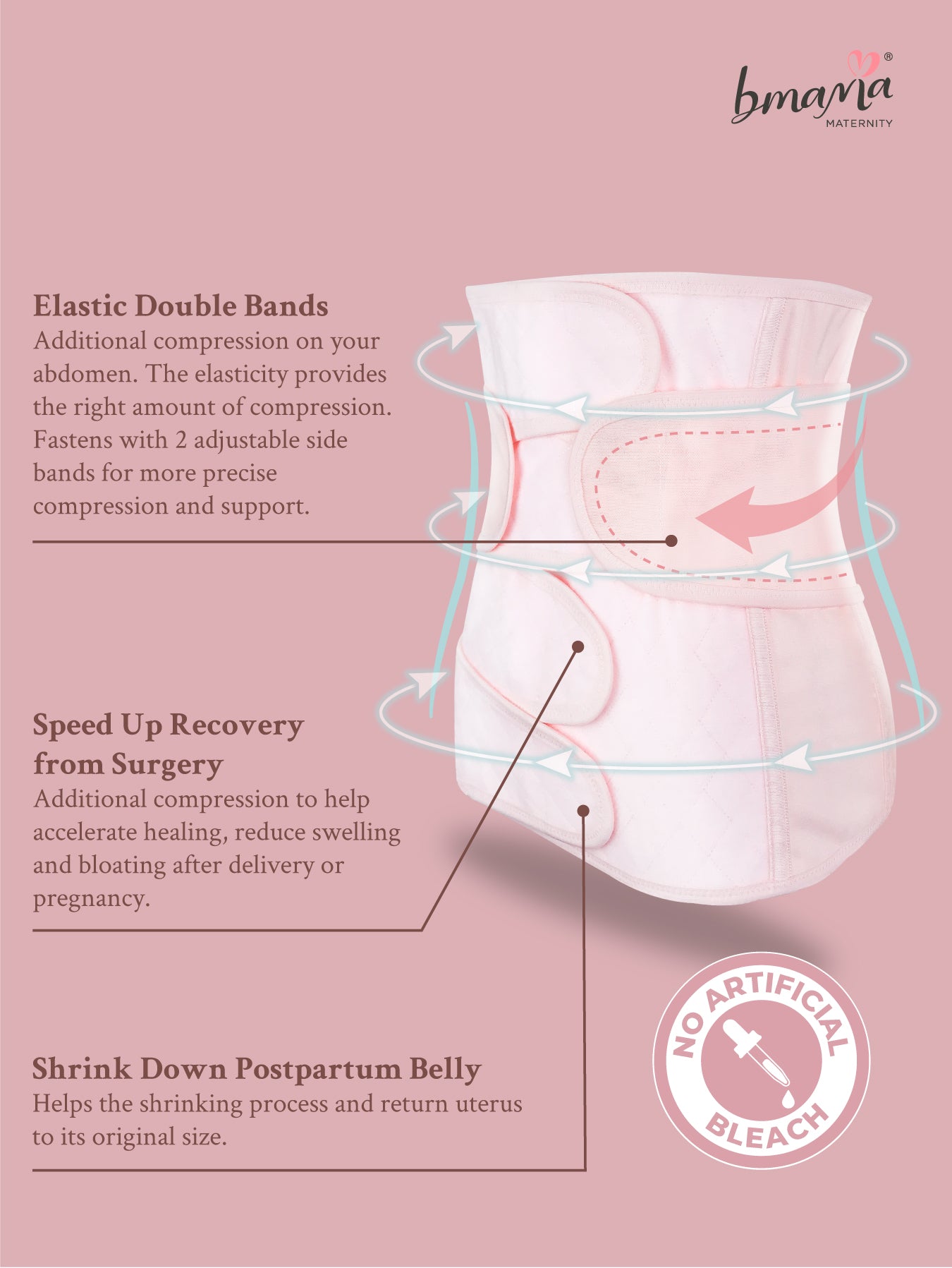 Cotton belly binder for comfort