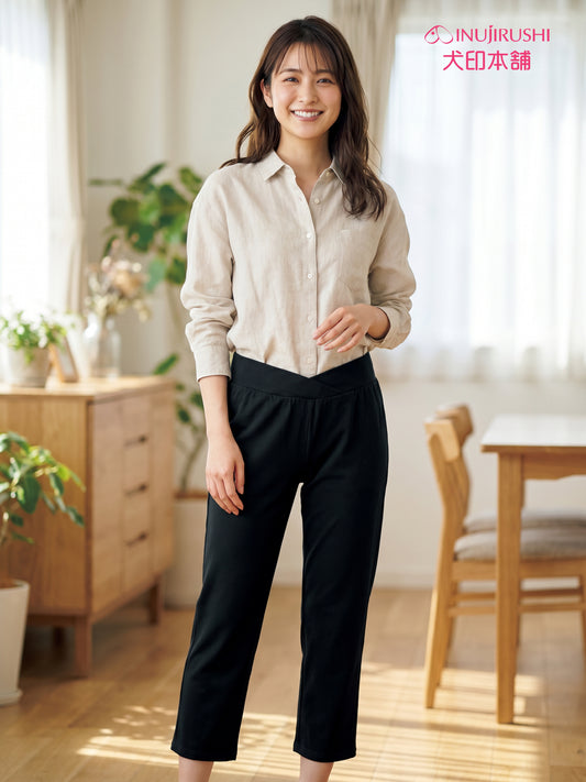 INUJIRUSHI Pregnancy & Postpartum Maternity Capri Pants (Japan Made)