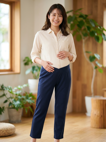 INUJIRUSHI Pregnancy & Postpartum Maternity Capri Pants (Japan Made)
