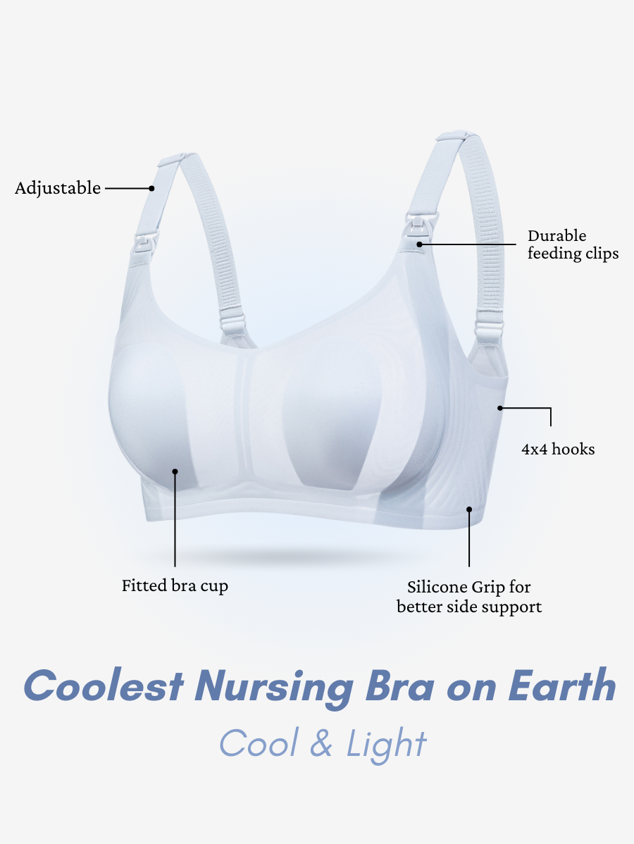 Premium Cooling Nursing Bra Top Open Nursing Clips