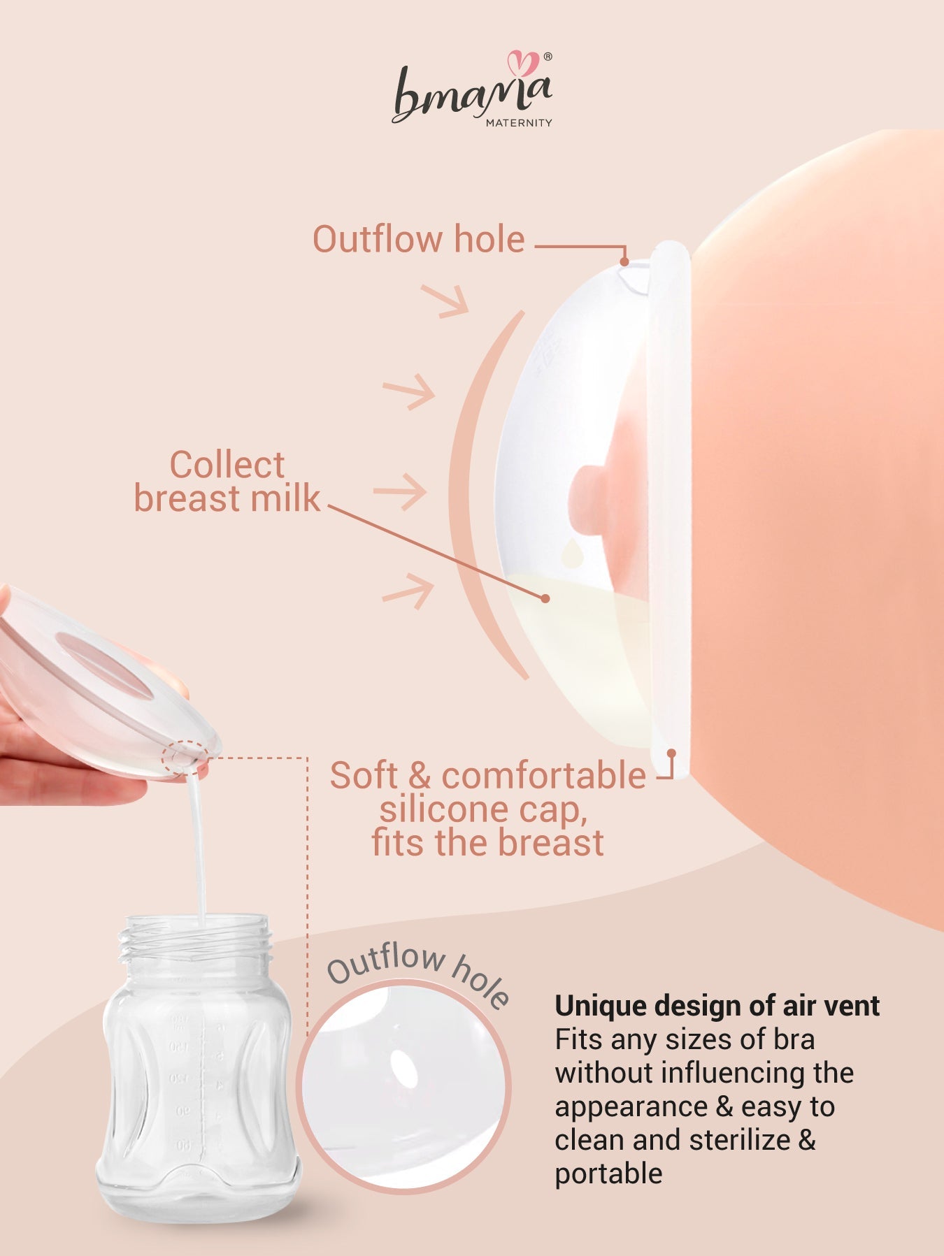 Bmama Handsfree Silicone Milk Collector