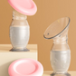 Manual Breast Pump Milk Collector Silicone BPA Free Milk Saver with Cover Food-Grade