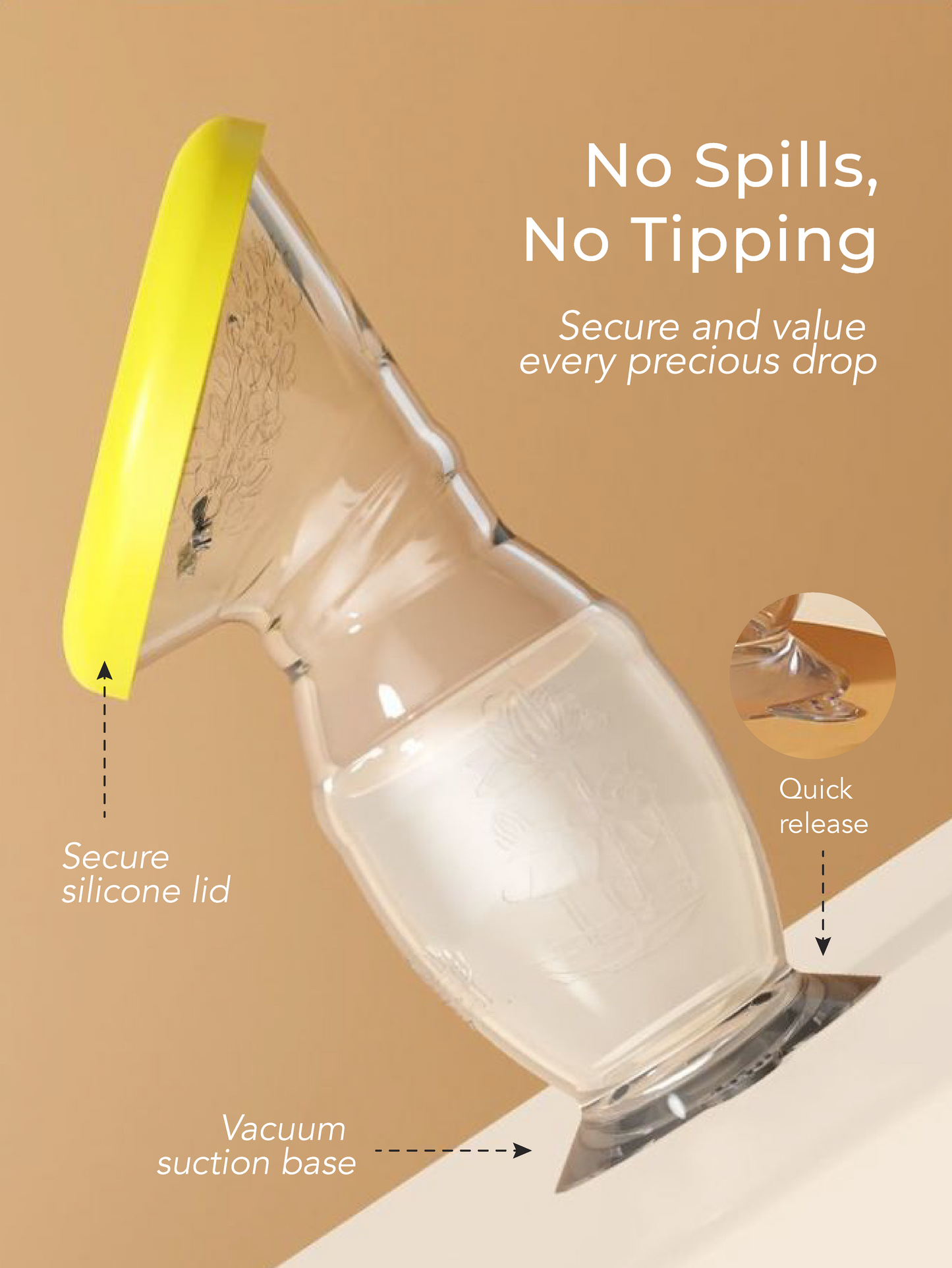 Manual Breast Pump Milk Collector Silicone BPA Free Milk Saver with Cover Food-Grade