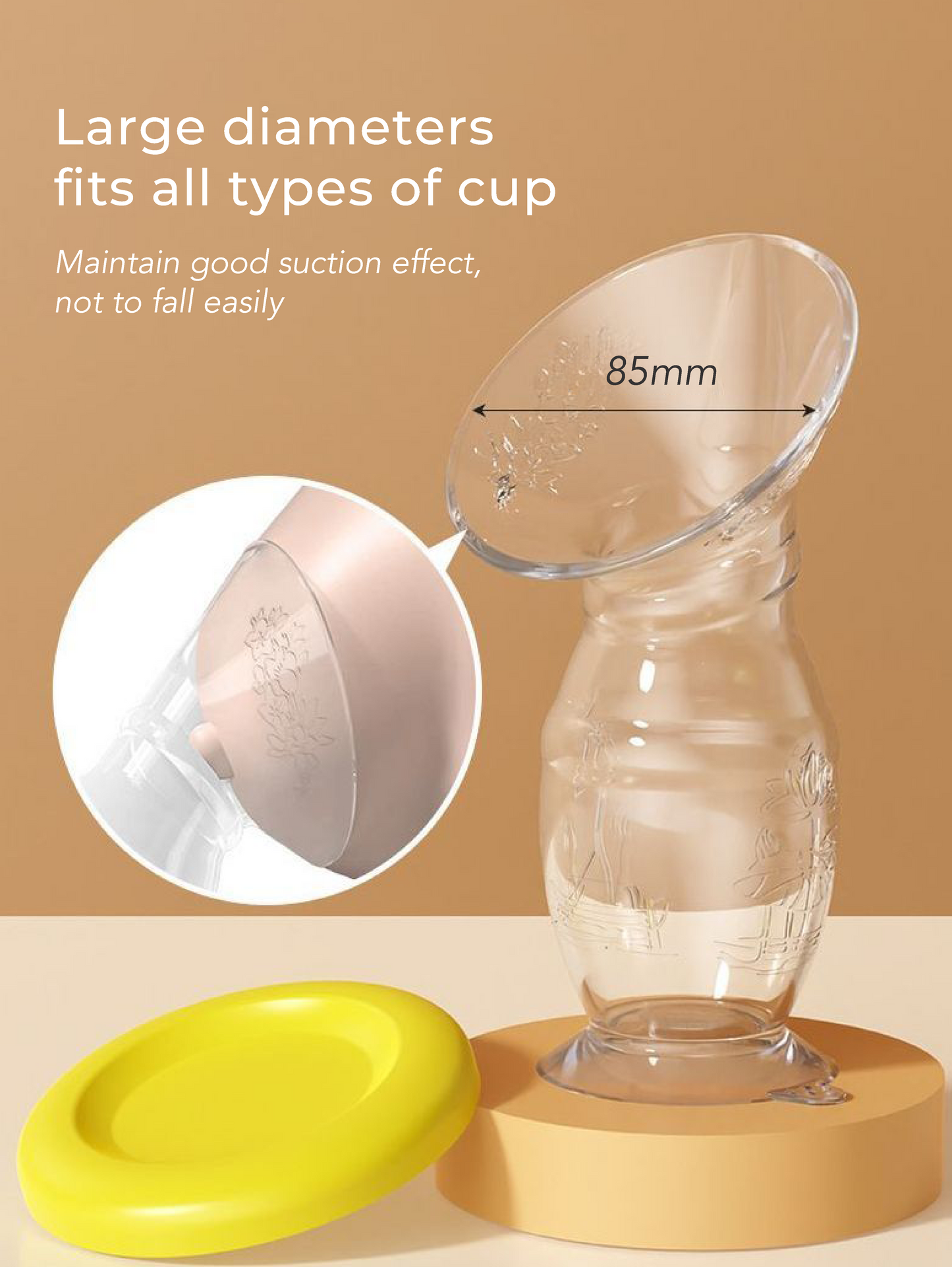 Manual Breast Pump Milk Collector Silicone BPA Free Milk Saver with Cover Food-Grade