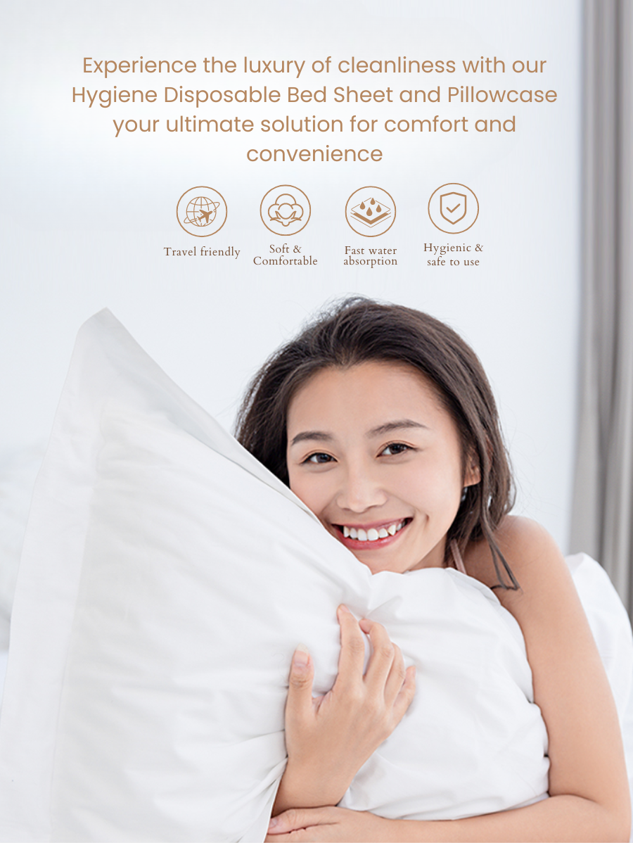 Hygiene Disposable Bed Sheet with Pillowcase