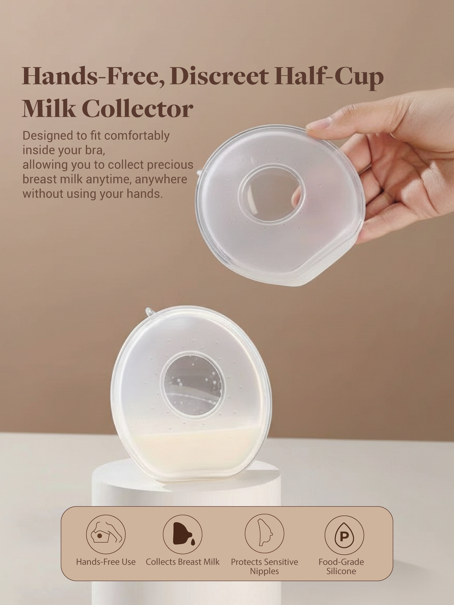 Handsfree Silicone Milk Collector