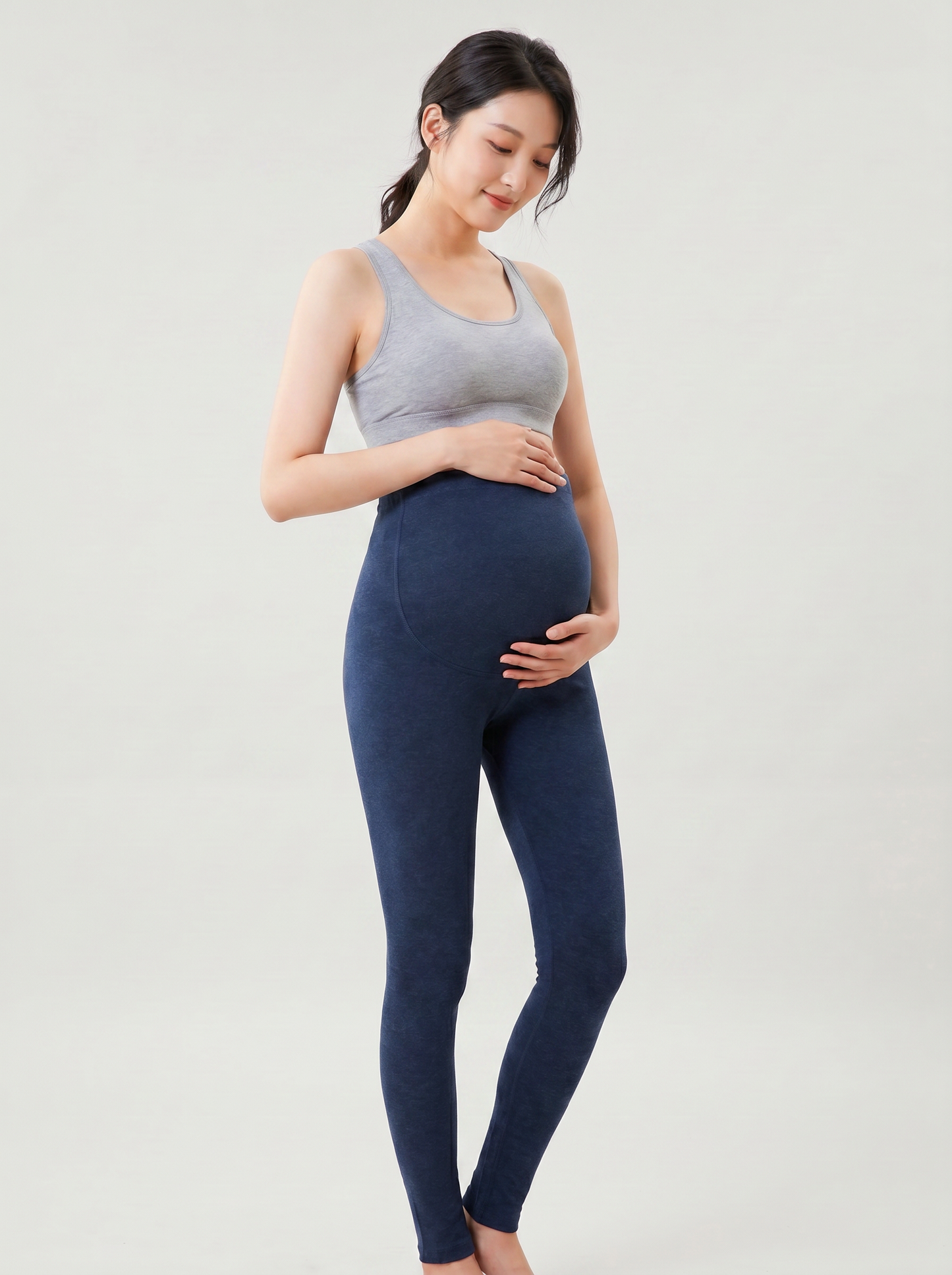 High Waist Maternity Legging - Blue