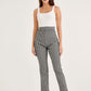 Checkered Support Outer Tightening Cross Belt Pelvis Pants
