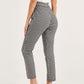 Checkered Support Outer Tightening Cross Belt Pelvis Pants