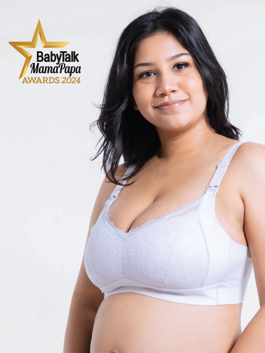 Premium Green Tea Extract Antibacterial Lace Top Open Nursing Bra