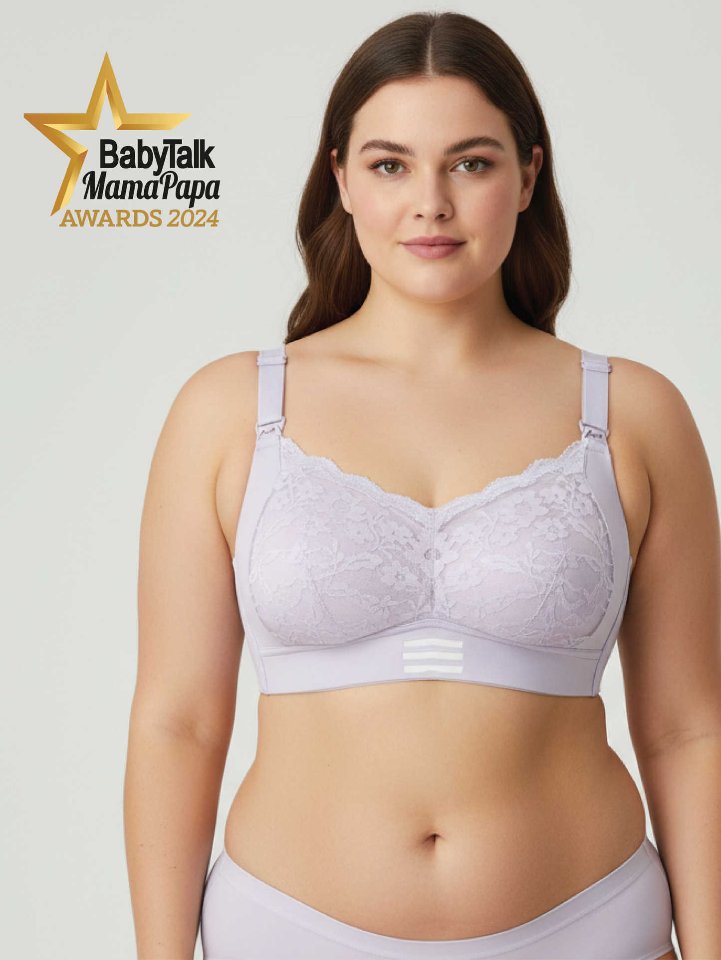 Premium Green Tea Antibacterial Strips Lace Top Open Nursing Bra