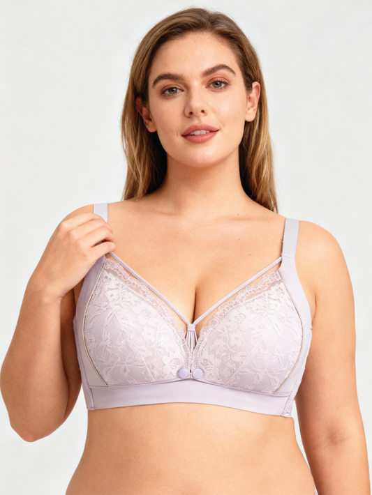 Premium Green Tea Extract Antibacterial Middle Button Nursing Bra