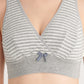 Striped Cotton Nursing Sport Bra