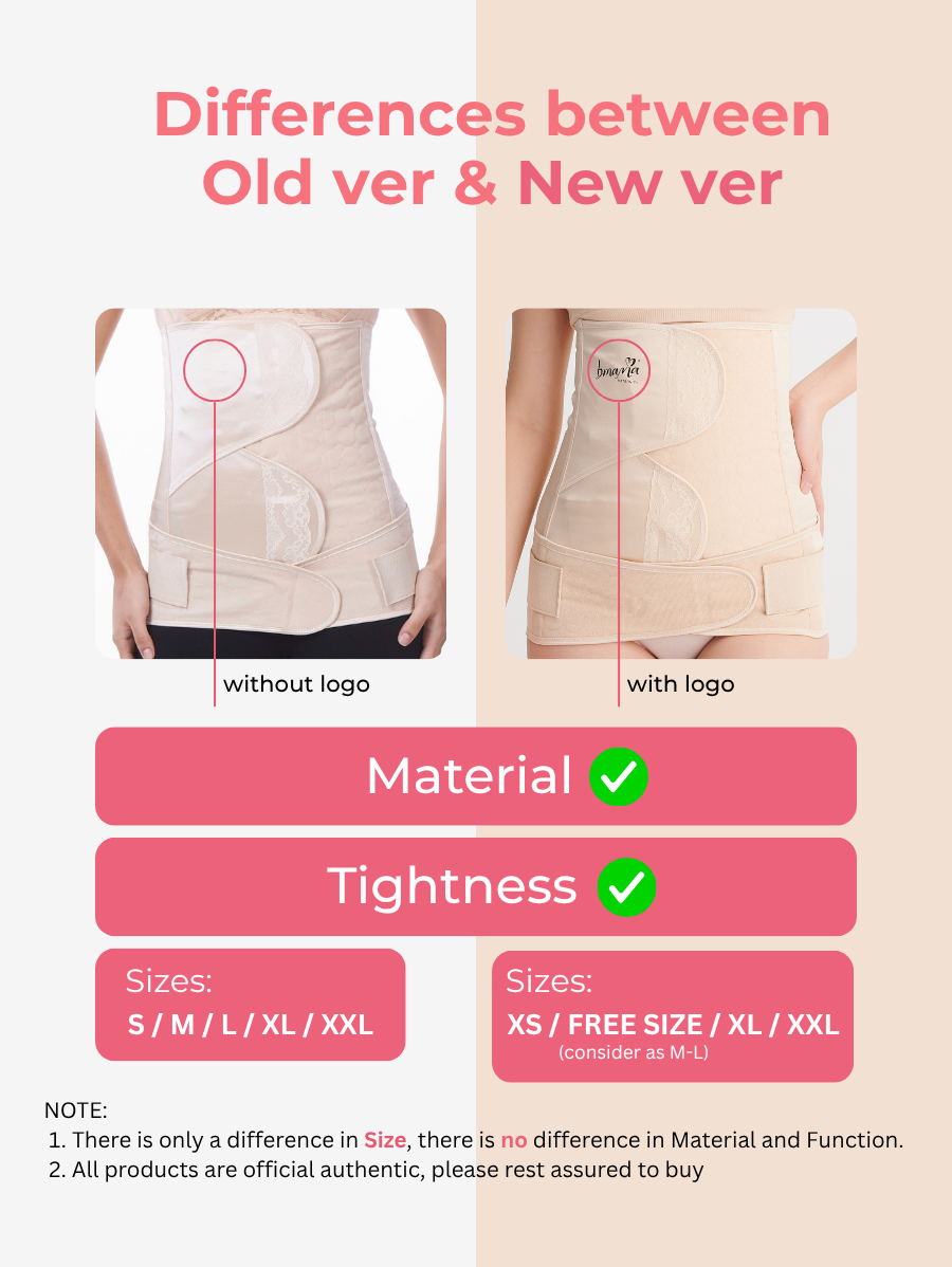 2in1 Belly and Pelvic Binder Satin Set (2pcs) Beige - Basic Version