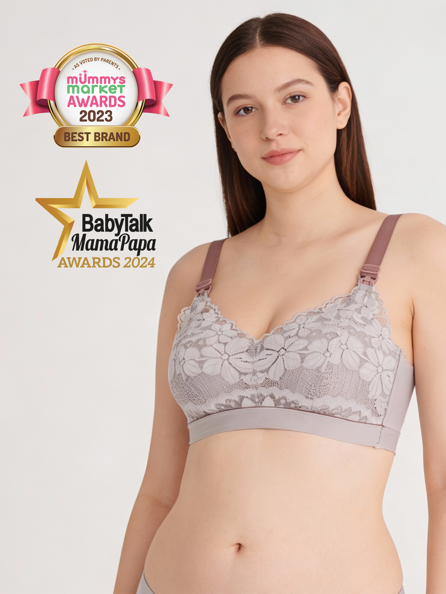 Super Soft Latex Lace Wireless Nursing Bra