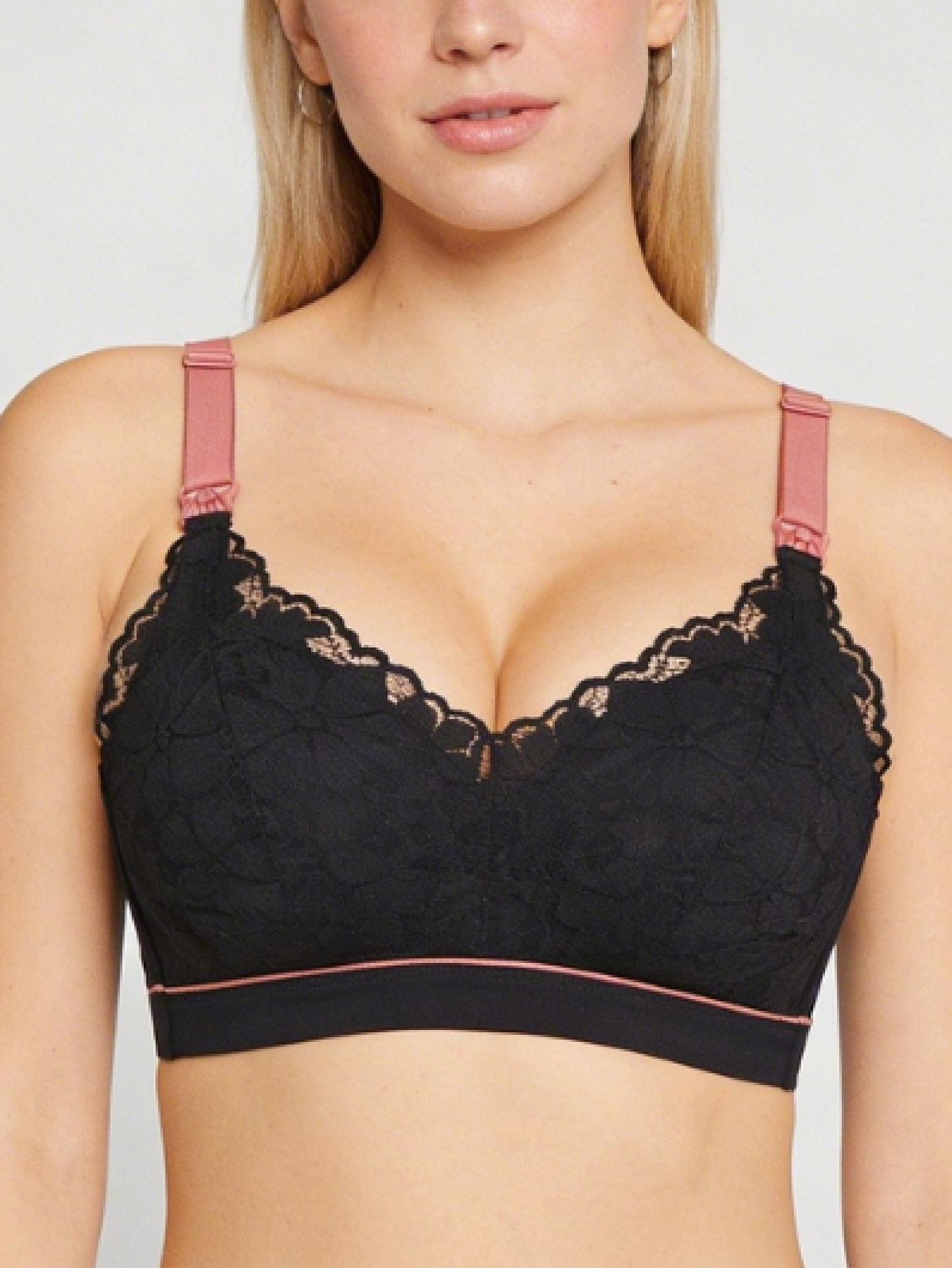 Super Soft Latex Lace Wireless Nursing Bra