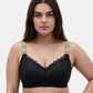 Bmama plus size plunge nursing bra in black on full figured model