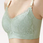 Plus Size 2-Tone Green Tea Lace Top Open Nursing Bra