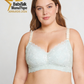 Premium 2-Tone Green Tea Antibacterial Top Open Nursing Bra (Plus Size)