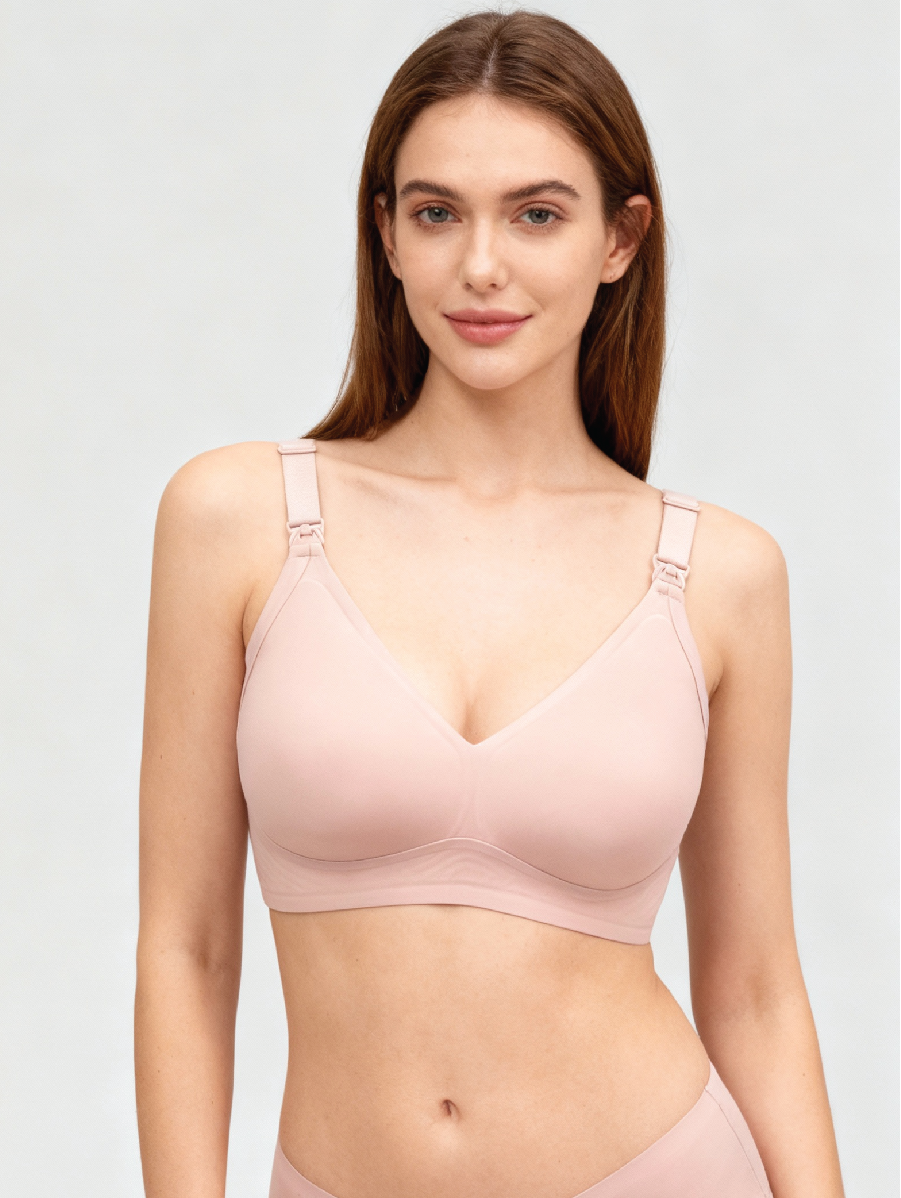 V-neck Seamless Support Nursing Bra