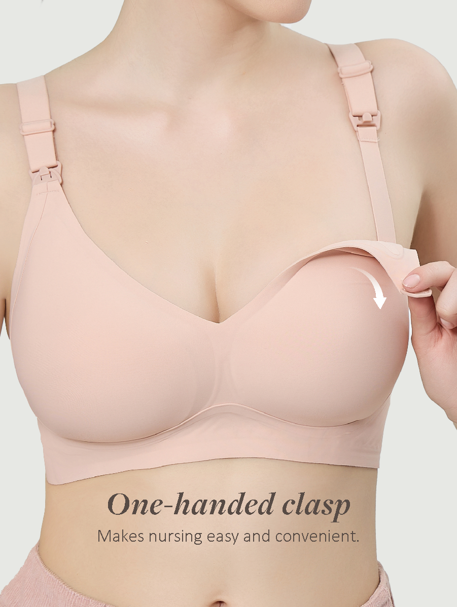 V-neck Seamless Support Nursing Bra