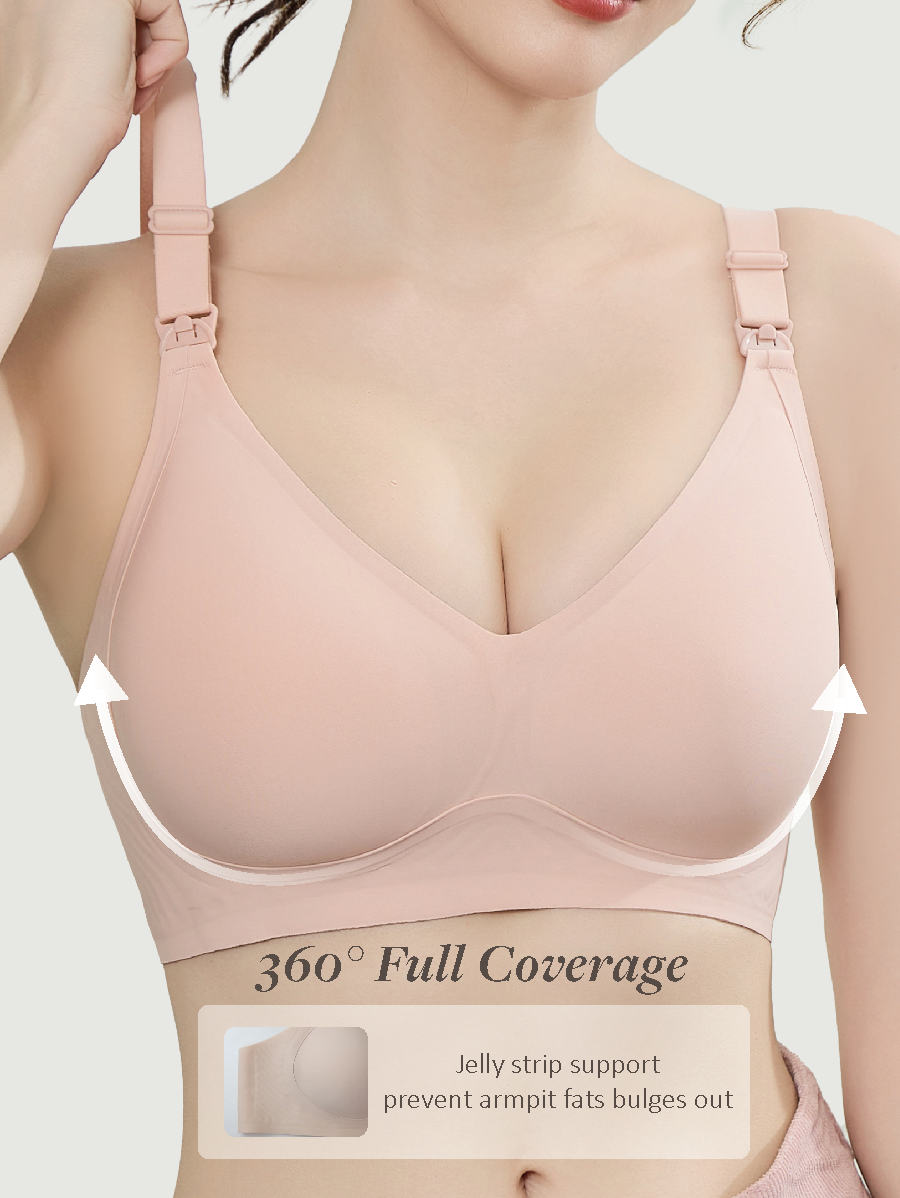 V-neck Seamless Support Nursing Bra