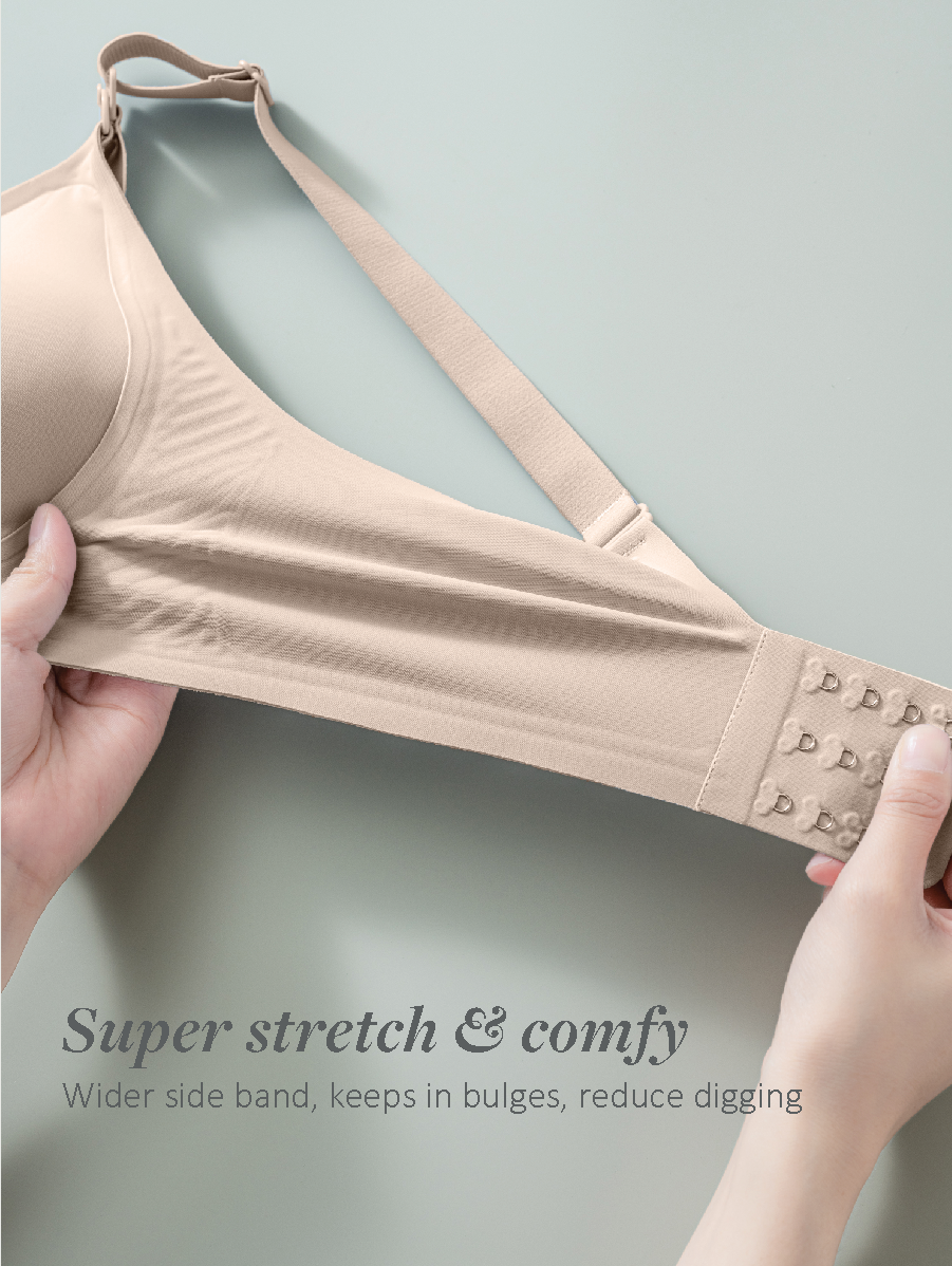 V-neck Seamless Support Nursing Bra
