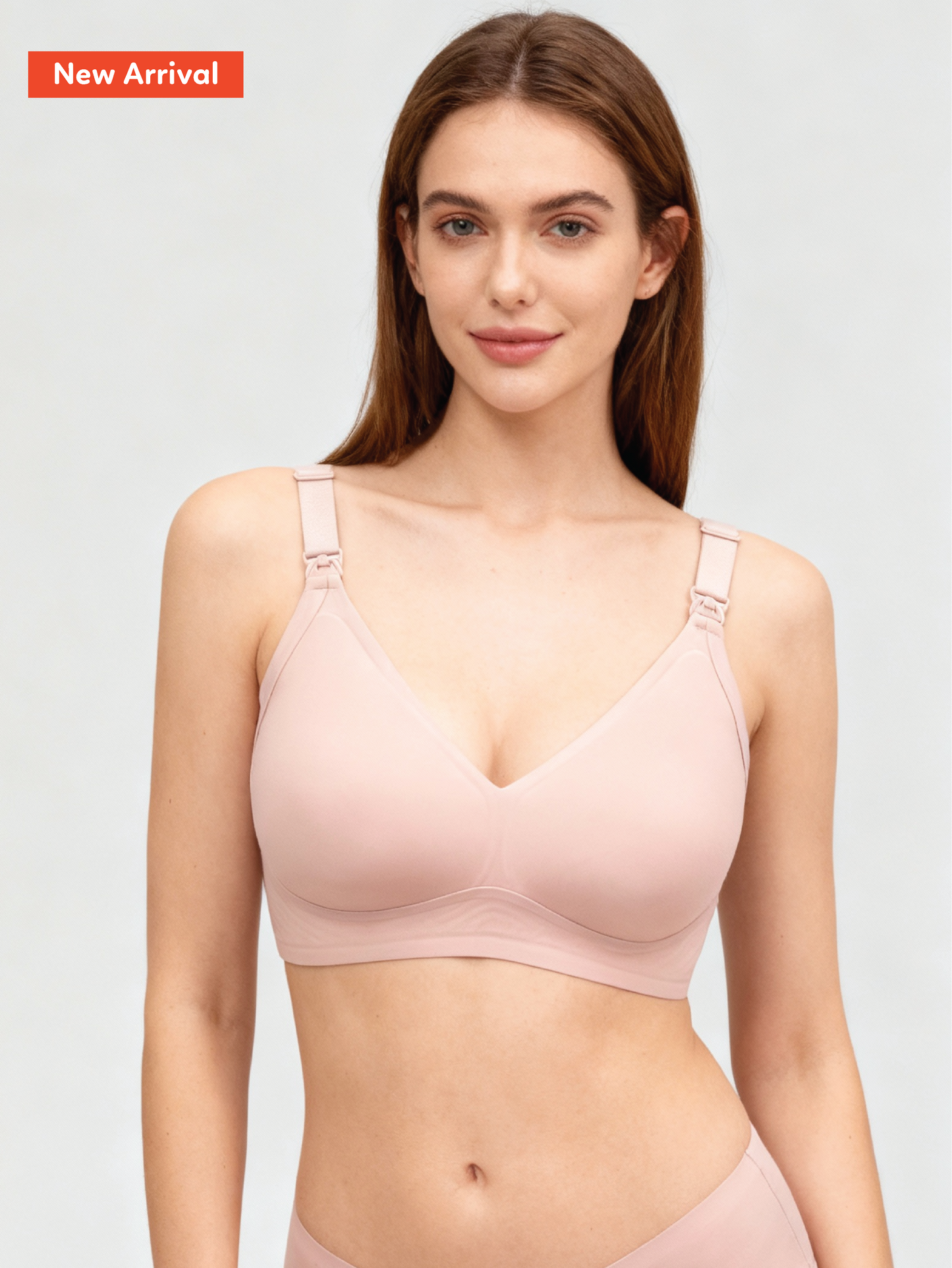 V-neck Seamless Support Nursing Bra