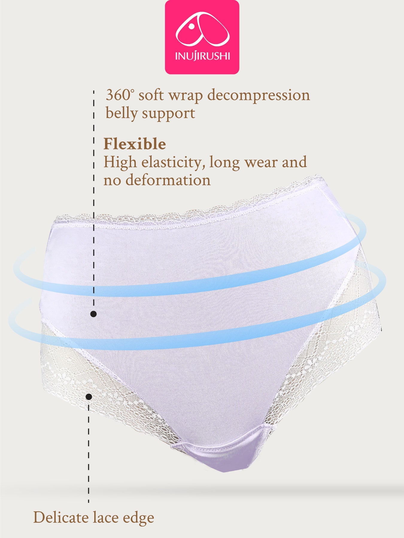 INUJIRUSHI Leakproof High Waist Panties (Japan Made)