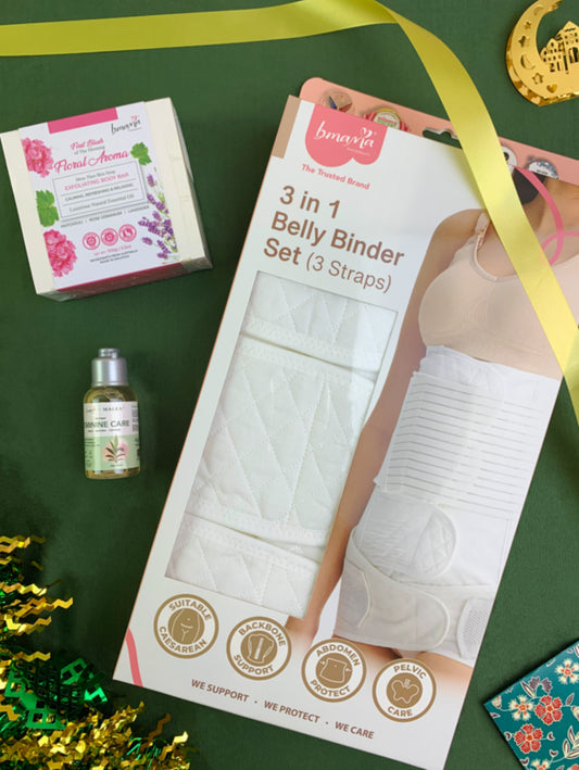 Pure Cotton Anti-Allergy Belly Binder Set Eid al-Fitr Postpartum Gift Set - Set 4