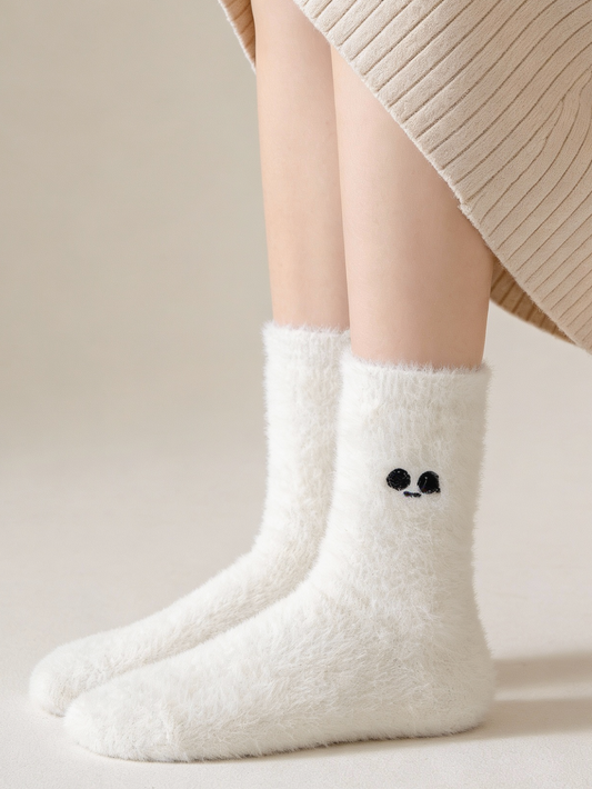 Maternity Confinement Warm Socks – Emoji Printed (1 pair)